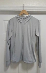 Libin Jacke Damen Größe M grau Langarm durchgehender Reißverschluss Daumenlöcher Taschen  - Bild 1 von 12