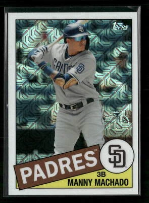 Manny Machado 2020 Topps #85C-32 1985 Topps Chrome Silver Pack Promotion Padres - Image 1 of 2