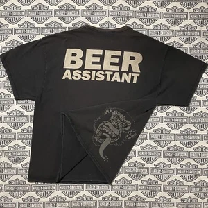 Gas Monkey Garage Beer Assistant Distressed Bleached Shirt Cars Black Mens XXL - Picture 1 of 9