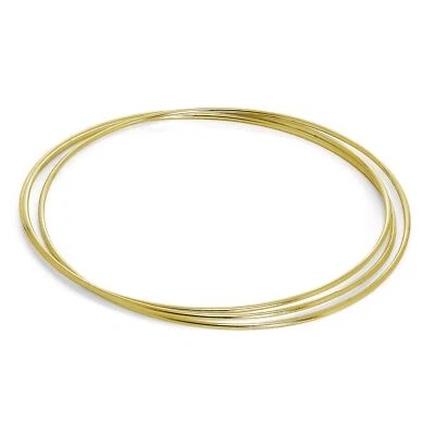 Gold Plated Sterling Silver Maidens Triple Russian Bangle — 第 1/4 张图片