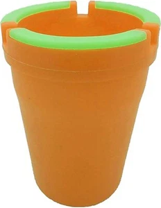 Stub Out Glow in The Dark Car Cup Holder Style Butt Bucket Ash Tray - Orange - Picture 1 of 1