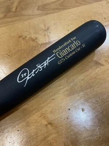 Giancarlo Stanton Autographed Black Marucci Game Bat Yankees JSA AUTHENTICATION - Picture 1 of 13