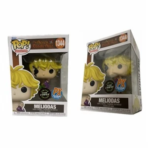 Funko Pop The Seven Deadly Sins Meliodas # 1344, Glow Chase PX con protector - Imagen 1 de 2