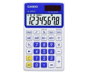 Casio SL-300VC-BE SL-300VC Portable Calculator 8 Digits - Battery/Solar Powered - Picture 1 of 2