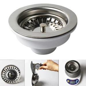 114mm Stainless Steel Flange Fits Sink Basket Strainer Waste Kit Kitchen - Picture 1 of 4