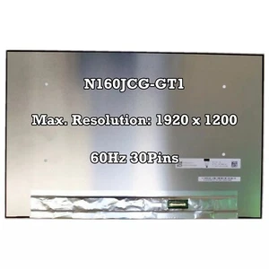 N160JCG-GT1 Matrix LCD Screen Replacement 1920x1200 16:10 EDP 30 Pins 60Hz NEW - Picture 1 of 2