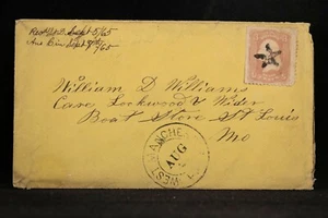 Pennsylvania: West Manchester 1865 #65 Cover, Fancy Star Cancel DPO Allegheny Co - Picture 1 of 2