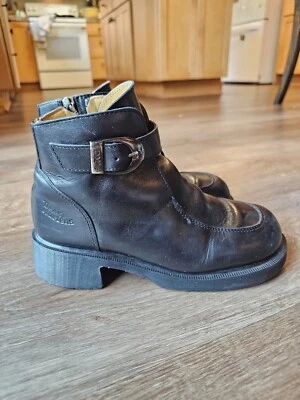 Raro De Colección Años 80 90 Doc Martens Hecho en Inglaterra Negro Puntera Cuadrada Cremallera  Foto 1 de 4