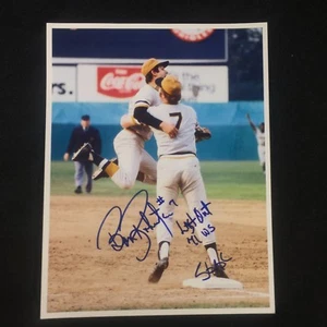 Bob Robertson “Last Out 71 WS” & Steve Blass Signed Baseball 8 x 10 Photo 8x10 - Picture 1 of 2