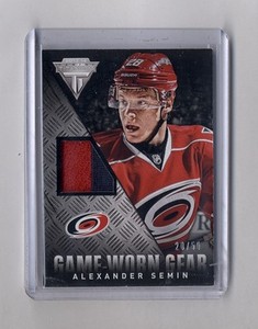 Alexander Semin 2013-14 Panini Titanium Game Worn Gear Patch #20/50 