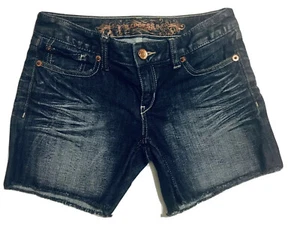 Express Blue Jean Shorts Women’s Size 00 Distressed Stretch (Check Measurements) - Picture 1 of 9