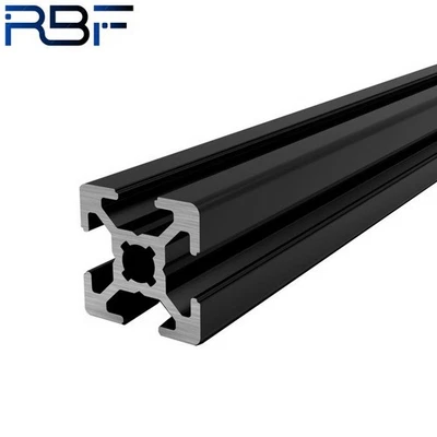 Aluprofil Nut 6 20x20 SCHWARZ Alu Nutprofil Profil Bosch kompatibel Systemprofil - Bild 1 von 4