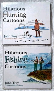 Hilarious Hunting Cartoons & Hilarious Fishing Cartoons By John Troy Brand New - Picture 1 of 2