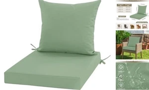 Outdoor Chair Cushions, Waterproof Outdoor Cushions for Patio Furniture w/Fade - Picture 1 of 8
