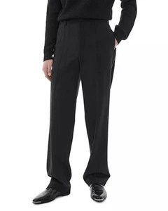 Helmut Lang Mens Pull-on Wool-Blend Trouser Dress Pants Size XL Black - Picture 1 of 6