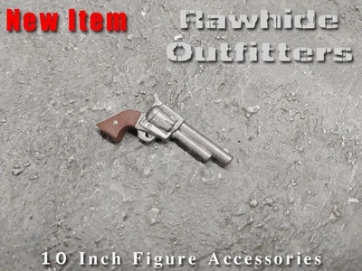 Pistola Lone Ranger Gabriel Colt 45 acabado plateado mango marrón Foto 1 de 2