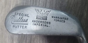 Antique Vintage Anderson Imperial Big Crown Hickory Wood Shaft Golf Club Putter - Picture 1 of 8