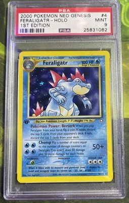 1st Edition Feraligatr Holo 4/111 - Neo Genesis - PSA 9 MINT - Image 1 of 2