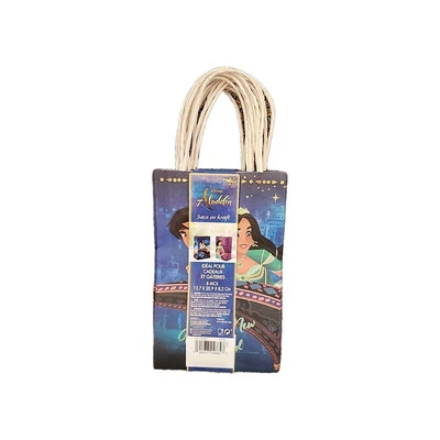 Aladdin Suministros de Fiesta Papel Kraft Botín Favor Bolsas Paquete de 8 Cumpleaños Niña Jazmín Foto 1 de 4