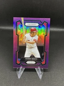 2024 Panini Prizm #253 Johnny Bench /99 Purple Refractor Card Cincinnati Reds - Bild 1 von 2