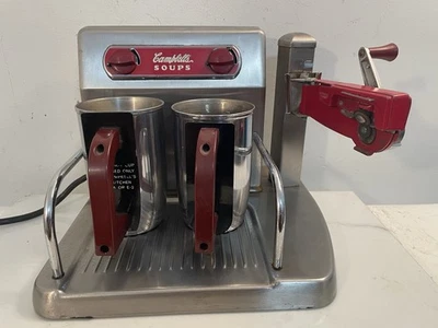 Campbell's Soup Restaurant Soup Warmer Cooker  w/Can Opener Advertising Sign E-2 - Image 1 of 4