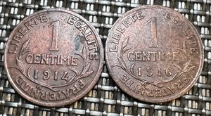 LOT DE 2 PIECES DE 1  CENTIME DUPUIS (1330) - Picture 1 of 2