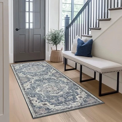 Area Rug, 2x6 ft Rug for Bedroom, Non-Slip Carpet, Traditional Vintage Style,... - Image 1 of 4