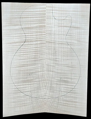 Figured 5a curly maple droptop glued guitar top - Image 1 of 4