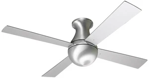 42" Modern Fan Ball Hugger Brushed Aluminum Ceiling Fan with Remote - Picture 1 of 1