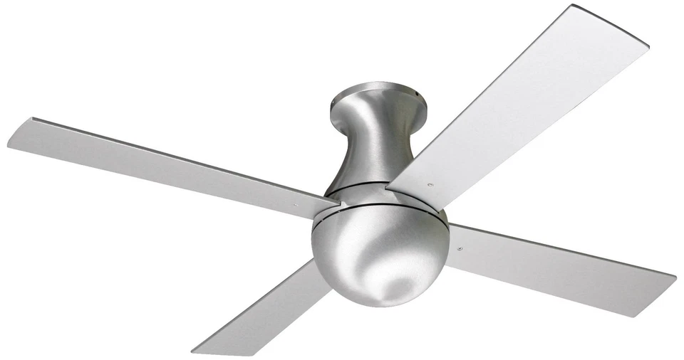 42" Modern Fan Ball Hugger Brushed Aluminum Ceiling Fan with Remote - Image 1 of 1
