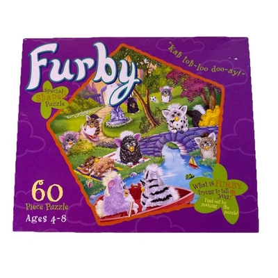 VTG Milton Bradley 1999 Furby 60 Piece Puzzle Complete Kah Toh-loo Doo-ay! - Image 1 of 2