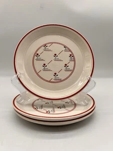 Set Of 3 Kilncraft Nova Linea Paul Owen Side Bread Plates Stadfordshire 6 1/2” - Picture 1 of 9