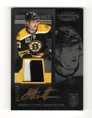 2013/14 Panini Contenders Dougie Hamilton 3 Color Patch Auto Rookie RC /100 - Image 1 of 2
