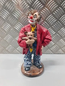 Sangiuliano Arte Clown Figur mit Teddybär Handarbeit sehr detailliert - Bild 1 von 9