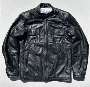 Belstaff Retro 100% Cotton Leather Style Motorcycle Jacket Mens Size Large - Picture 1 of 12