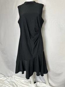 SL FASHIONS NEW YORK NWT BLACK SIZE 16 SLEEVELESS DRESS - Picture 1 of 5
