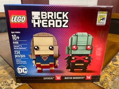 LEGO BRICKHEADZ 2016 SUPERGIRL & MARTIAN MANHUNTER SDCC EXCLUSIVE 41496 NEW RARE - Image 1 of 4