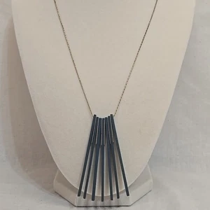Plunder Necklace Blue Wood Fan Pendant - January Posse 2021 - Picture 1 of 9