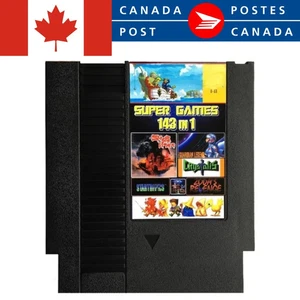 143 In 1 NES Cartridge Entertainment System MultiCart Games - Black Color NEW - Bild 1 von 6