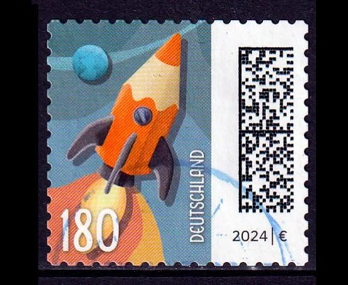 Welt der Briefe 180 ct Mi. 3874 O - Raketenpost SK - RUNDSTEMPEL - Bild 1 von 1