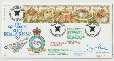 8/8/1995 UK GB FDC - Shakespeare's Globe - Squadrons of Royal Air Force - HANDSI - Image 1 of 2