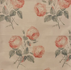 COLEFAX AND FOWLER Bowood Pink Leaf Cotton Remnant New - Picture 1 of 1