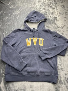 Tommy Hilfiger Hombres Sudadera con Capucha WVU Azul Envejecido Grande/XL Montañeros Golpeados - Imagen 1 de 6