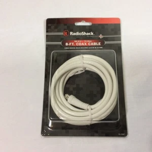 Radio Shack 8-FT (2.43M) Coax AV Cable TV Telephone Internet Data Video Antenna - Picture 1 of 4