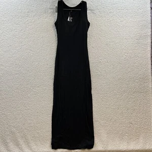 Absolutely Love It Women’s Dress Ribbed Black Tank Form Fitting Slits Size S NWT - Picture 1 of 12