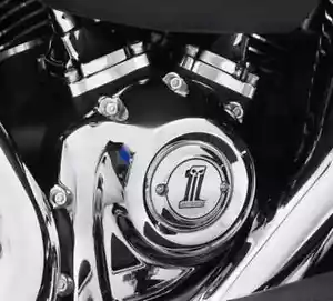 Harley NEW OEM Number One 1 Skull Timer Cover 2017+ Milwaukee Eight 25600065 - Picture 1 of 2