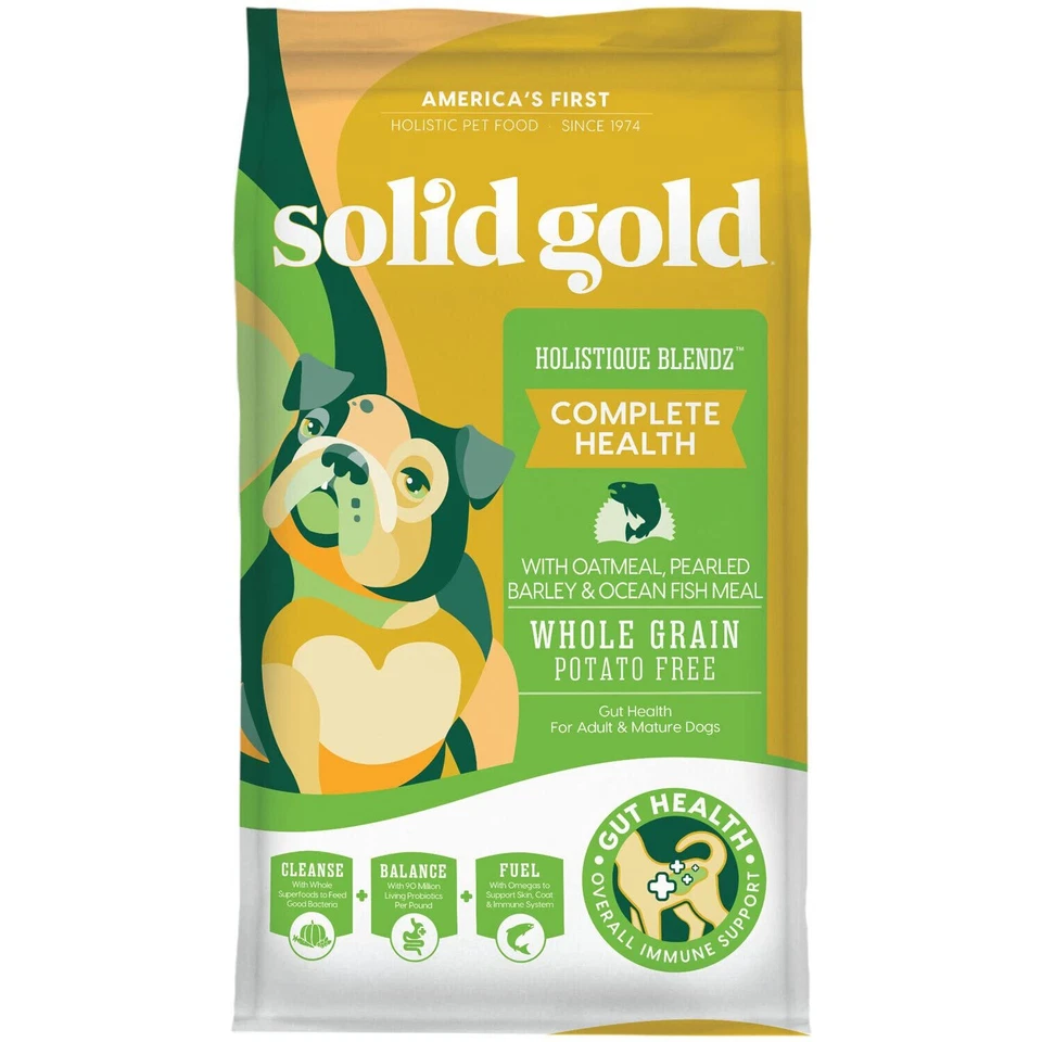 Solid Gold Dry Dog Food for Adult Senior Dogs Made with Oatmeal, Pearled Barley - Image 1 of 4