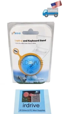 NEW Logisys ST01BL Blue Golf Ball Anti-slip Laptop,Keyboard,Cellphone Tilt Stand - Image 1 of 4