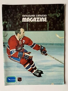 NHL VANCOUVER CANUCKS VS. MONTREAL CANADIENS GAME PROGRAM 1972 - Picture 1 of 1