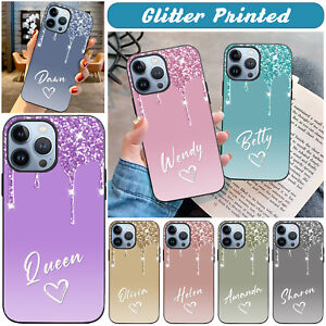 Personalised Name Case For iPhone 14 13 Pro Max 12 11 XR 15 Silicone Back Cover